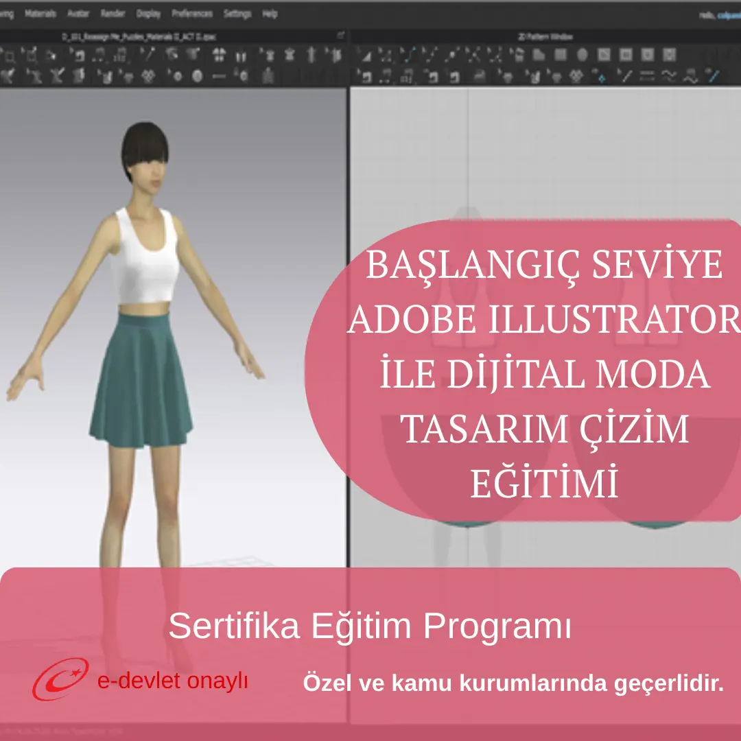 BAŞLANGIÇ SEVİYE ADOBE ILLUSTRATOR İLE DİJİTAL MODA TASARIM ÇİZİM EĞİTİMİ