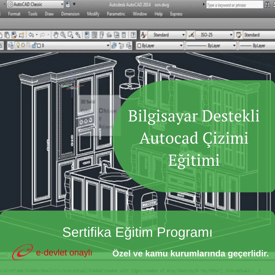 Bilgisayar Destekli Autocad Çizimi Eğitimi